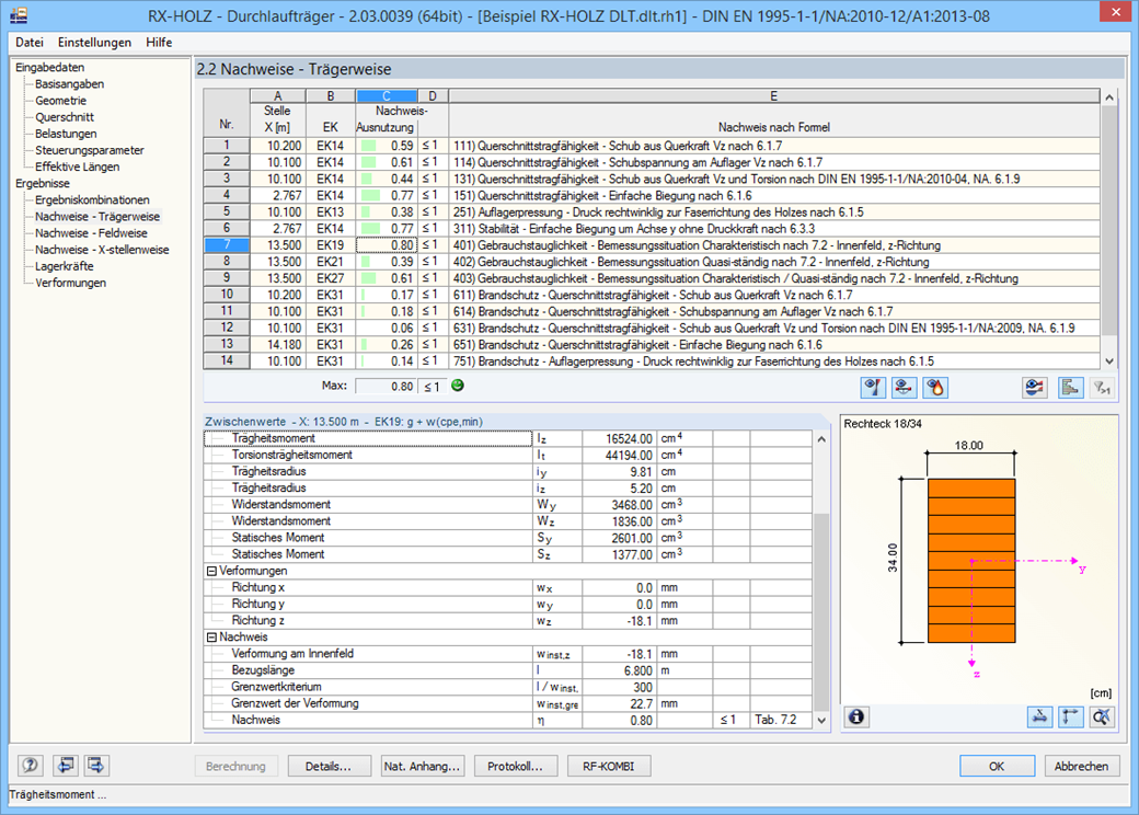 Maske 2.2 Nachweise - Trägerweise