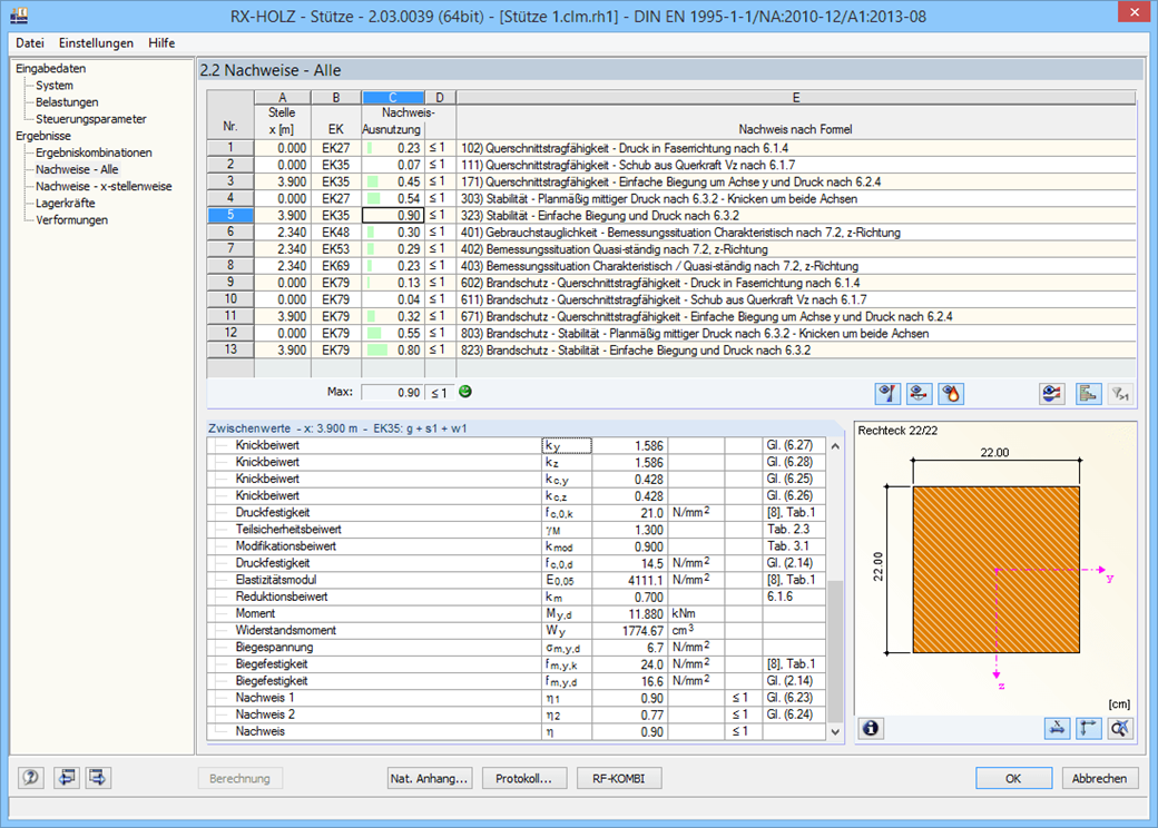 Maske 2.2 Nachweise - Alle