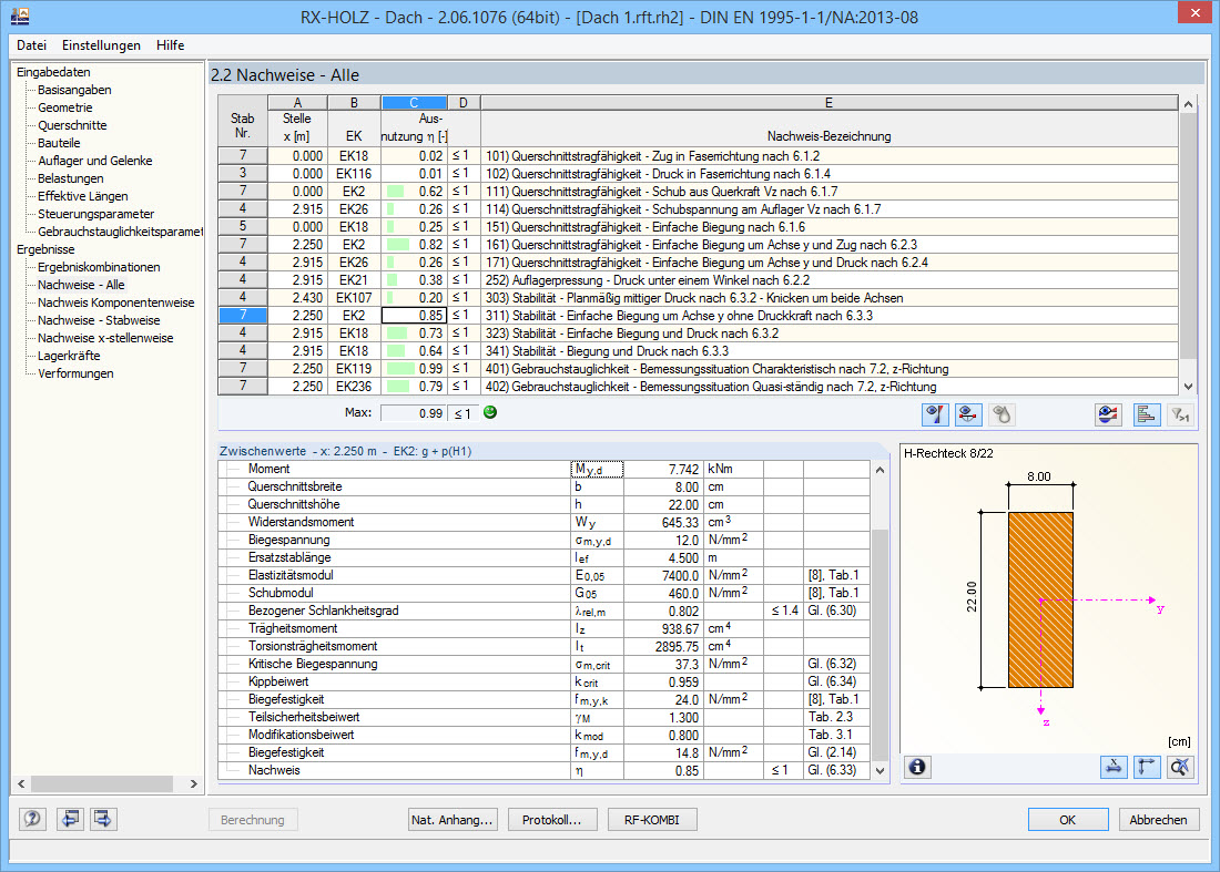 Maske 2.2 Nachweise - Alle