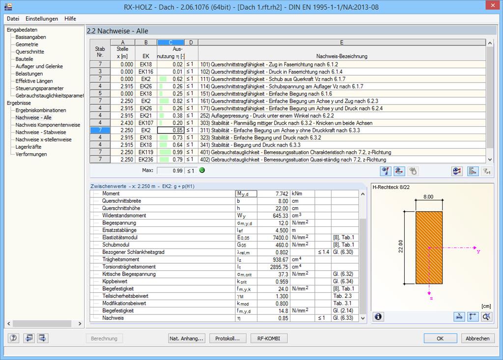 Maske 2.2 Nachweise - Alle