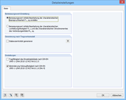 Detaileinstellungen für die Bemessung