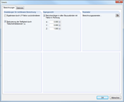 Detaileinstellungen für Berechnung