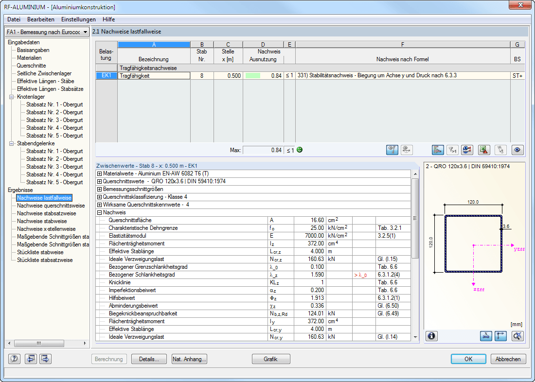 .1 Nachweise lastfallweise