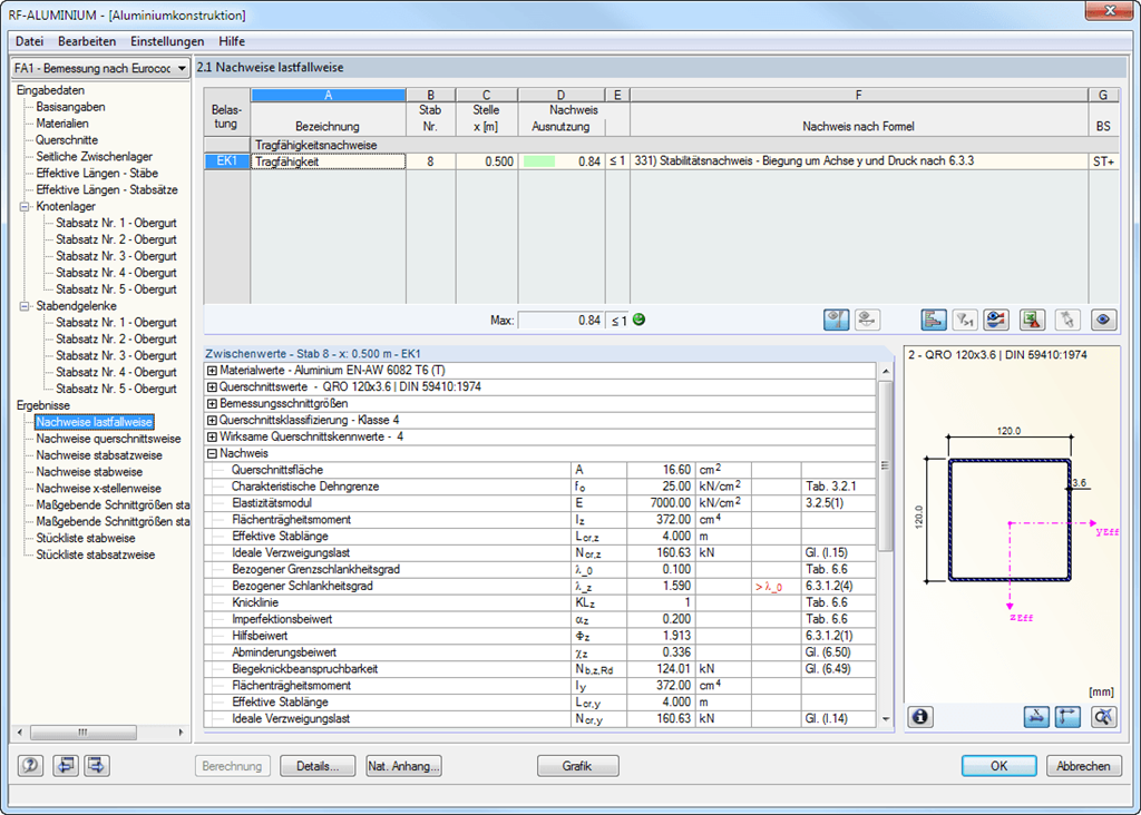 .1 Nachweise lastfallweise