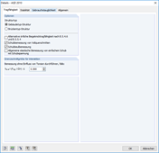 Detaileinstellungen Tragfähigkeit