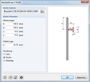 Eingabe einer T Beulsteife