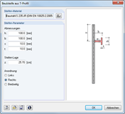Eingabe einer T Beulsteife