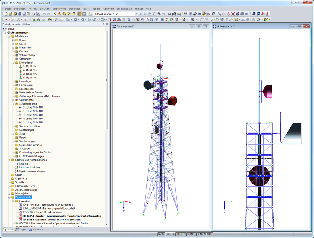 Exportiertes RFEM-Modell