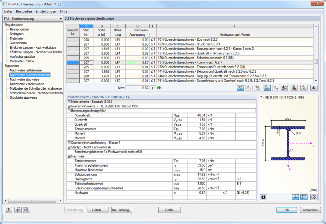 2.2 Nachweise querschnittsweise