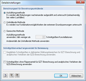 RF-BETON Flächen - Detaileinstellungen