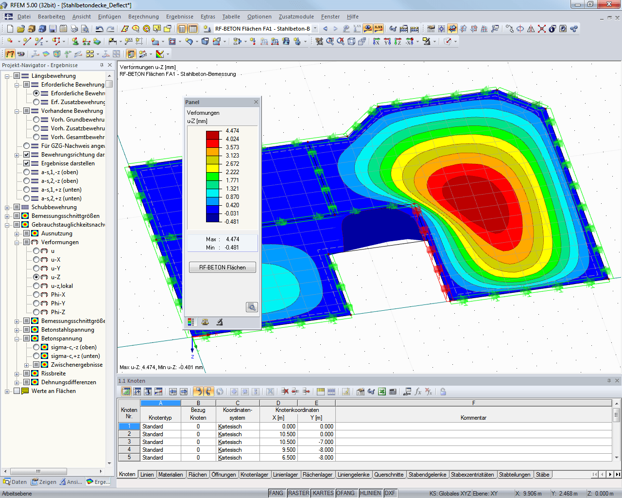 Verformungsbild in RFEM