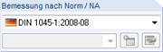 Normeinstellung für DIN