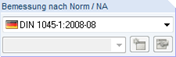 Normeinstellung für DIN