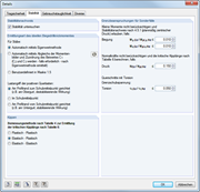 Detaileinstellungen Stabilität