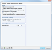 Detaileinstellungen Tragfähigkeit