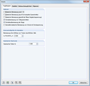 Detaileinstellungen Tragfähigkeit