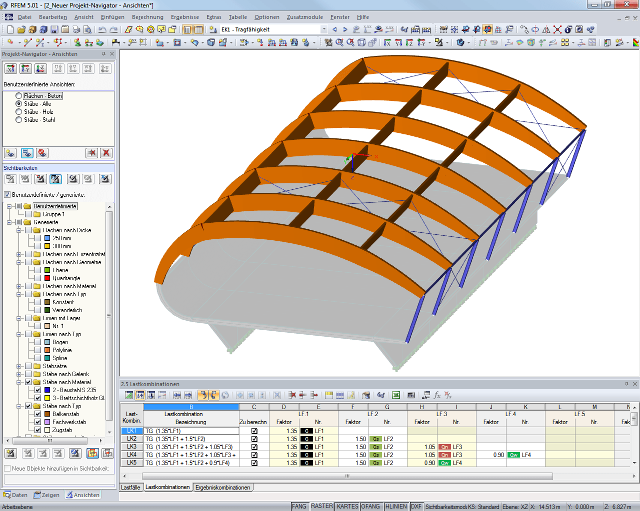 Projekt-Navigator - Ansichten