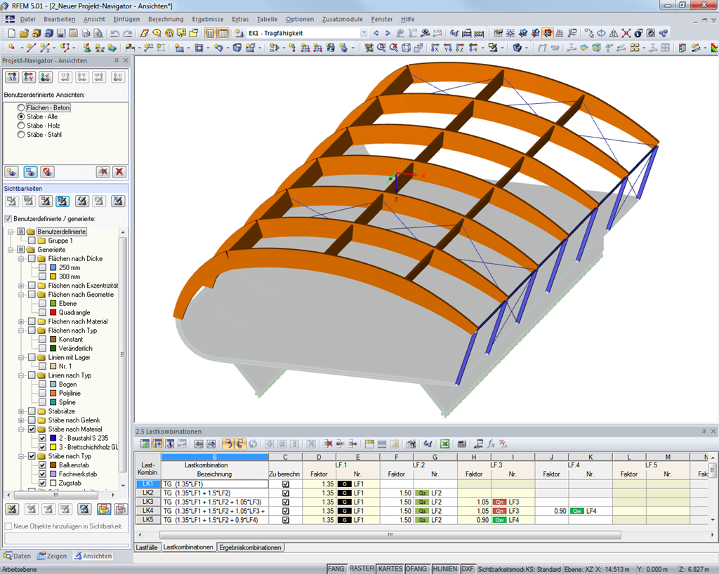 Projekt-Navigator - Ansichten