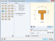Eingabe eines zusammengesetzten T-Querschnittes