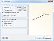 Verlängern eines Stabes