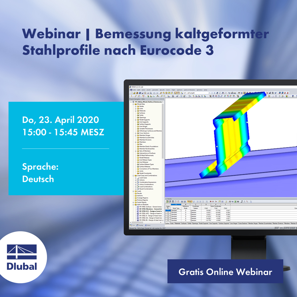 Webinar | Bemessung kaltgeformter Stahlprofile nach Eurocode 3