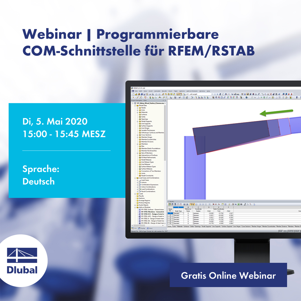Webinar | Programmierbare COM-Schnittstelle für RFEM/RSTAB