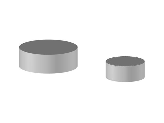 Modell zweier Zylinders