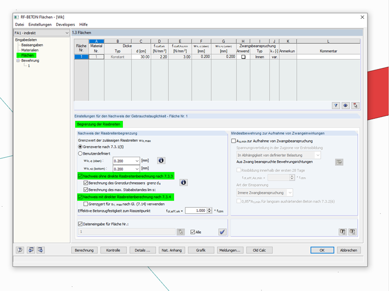 Verfahren zur Begrenzung der Rissbreite