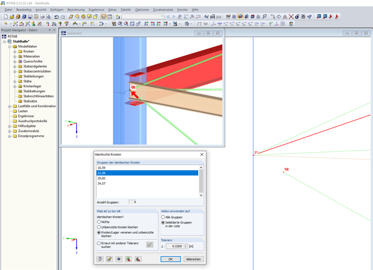 Modellkontrolle mit Knoten-Vereinigung