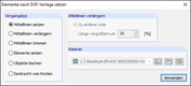 Dialog 'Elemente nach DXF-Vorlage setzen'
