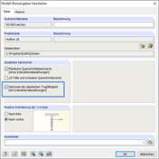 Basisangaben des Querschnitts