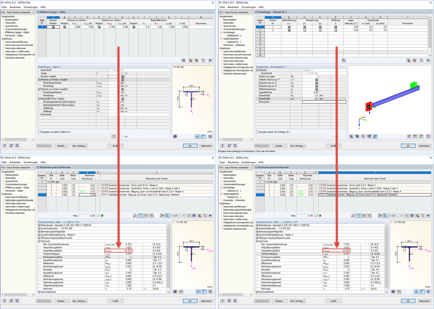 Vergleich der Eingabevarianten