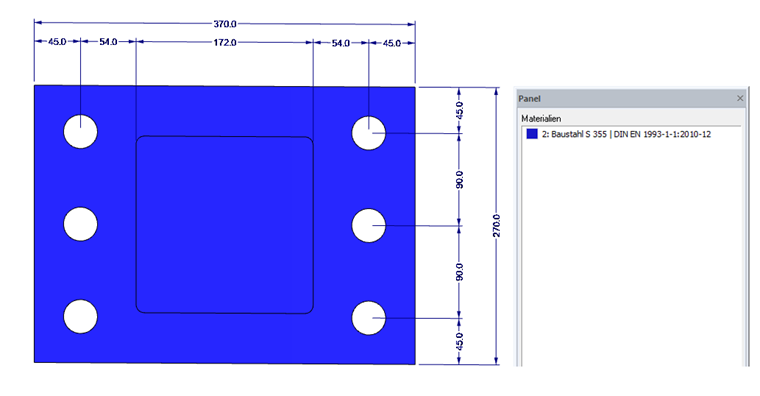 Abmessungen Stirnplatte