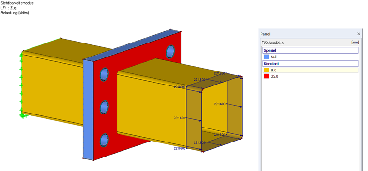 Flächendicken und Belastung