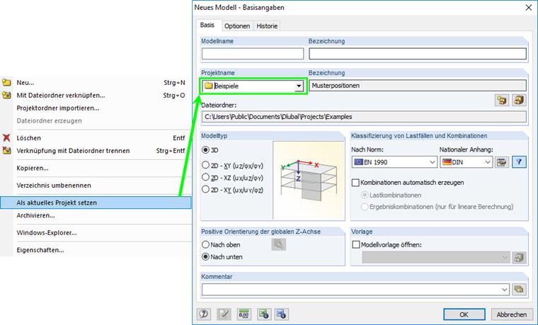 Als aktuelles Projekt setzen