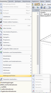 Manipulation der Hintergrundfolie