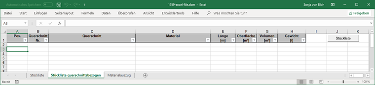 Stückliste erzeugen