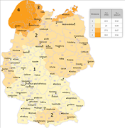 Windzonen von Deutschland