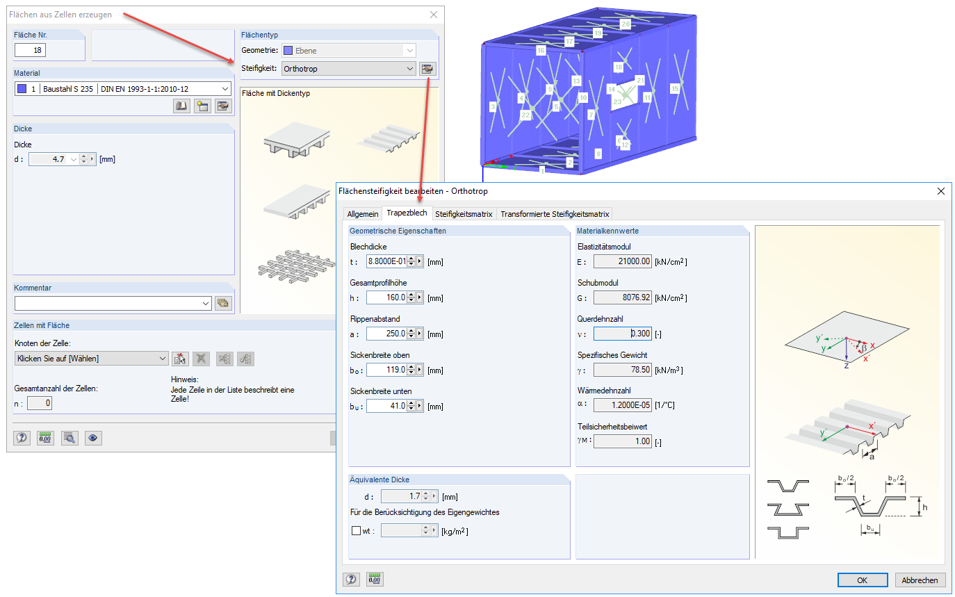 Flächen aus Zellen erzeugen