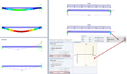 Visualisierung der Bewegung und Schlupf zwischen Bauteilen in einer Struktur. Eignung für die Simulation von mechanischen Verbindungen.