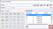Schaltfläche [Parameter bearbeiten] im Formeleditor