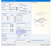 Eingabe des Innendruckbeiwertes im Windlastgenerierer in RFEM