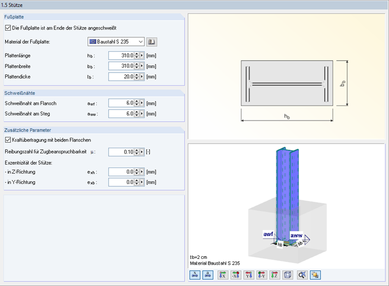 RF-/JOINTS Maske "1.5 Stütze"