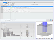 Maske "3.1 Nachweise - Zusammenfassung" mit Details zur erforderlichen Köchertiefe