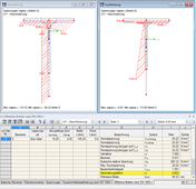 Spannungen am vollen und am reduzierten Querschnitt (Klasse 4)