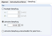 Dämpfungsmaß in RF-DYNAM Pro - Erzwungene Schwingungen