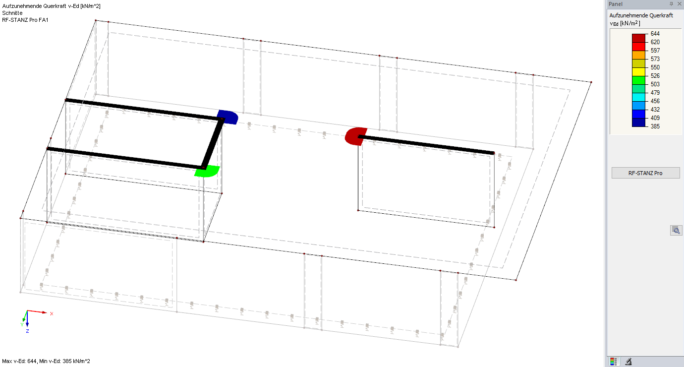 Aufzunehmende Querkraft an Wandende und Wandecke