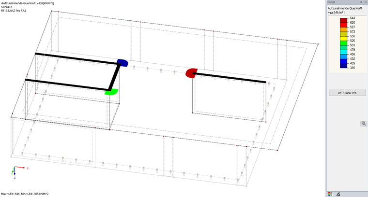Aufzunehmende Querkraft an Wandende und Wandecke