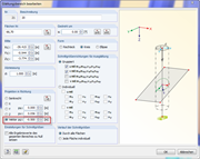 Projektion eines Glättungsbereichs mittels Vektor