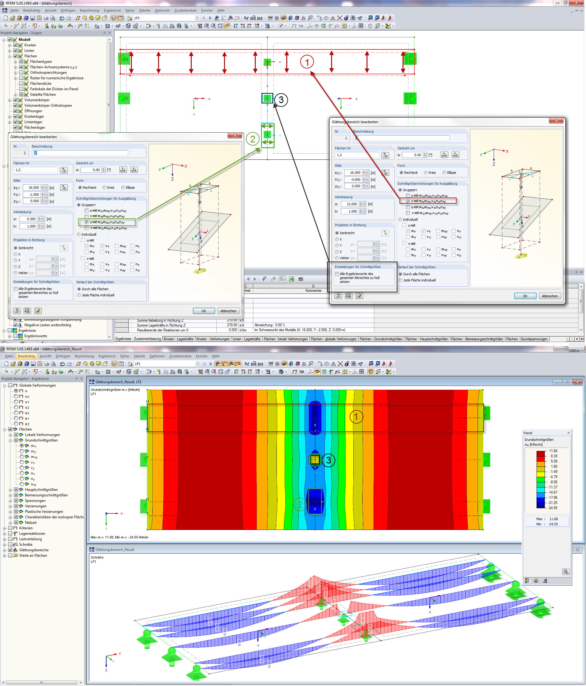 Anwendungsmöglichkeiten des Glättungsbereiches